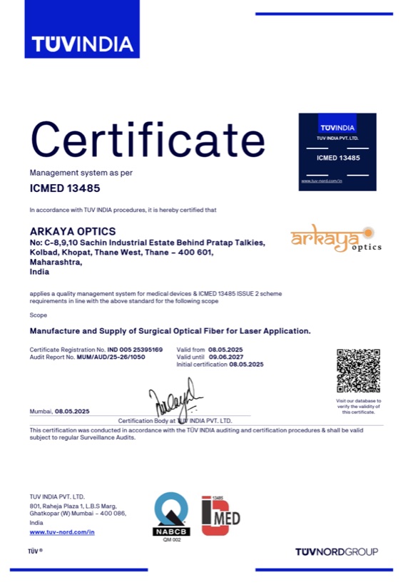 ICMED 13485:2016 certificate